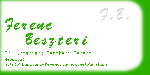 ferenc beszteri business card